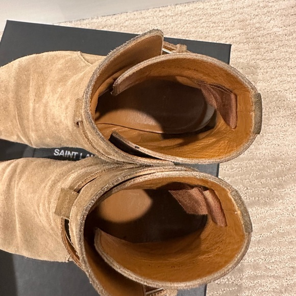 Saint Laurent Tan Suede Men's Boots (Wyatt 30 JODHPUR) - Picture 9 of 10